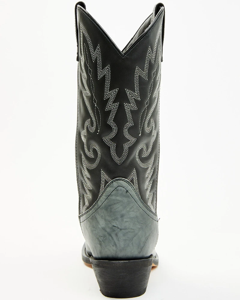 Laredo Men's Lizard Print Wingtip Western Boots - Round Toe