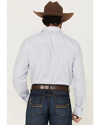 Wrangler x Cody Johnson Men's Striped Print Long Sleeve Button-Down Western Shirt - Tall