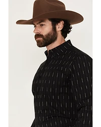 RANK 45® Men's Lotus Abstract Striped Long Sleeve Button-Down Stretch Western Shirt
