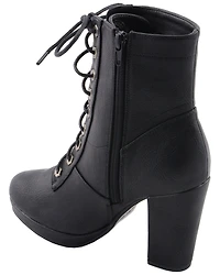 Milwaukee Leather Women's Lace Toe Platform Boots - Round