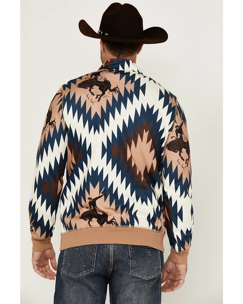 RANK 45® Men's Southwestern Print 1/4 Zip-Up Pullover