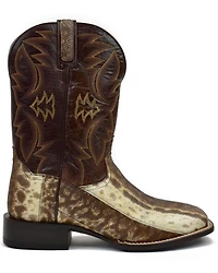 Dan Post Men's Karung Snake Brown Exotic Western Boots - Broad Square Toe
