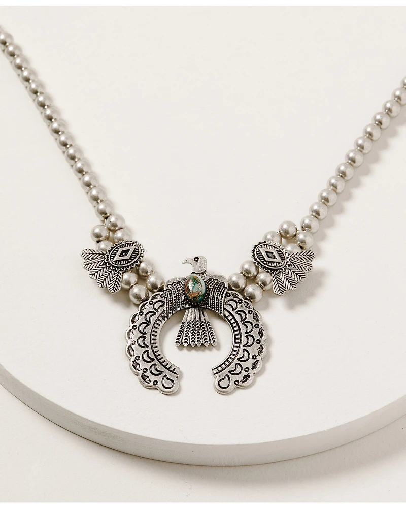 Shyanne Women's Mystic Summer Thunderbird Squash Blossom Necklace