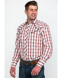 Roper Men's Large Fancy Plaid Long Sleeve Western Shirt