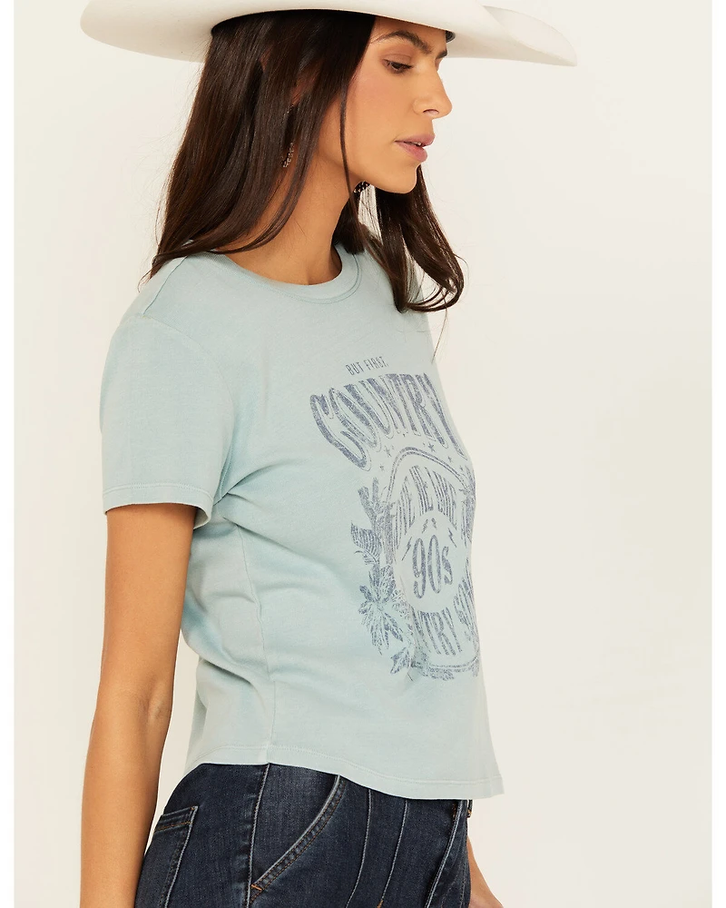 Cleo + Wolf Women's Aiden Short Sleeve Cropped Graphic Tee