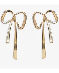 Ink + Alloy Women's Katie Large Ribbon Bow Earrings