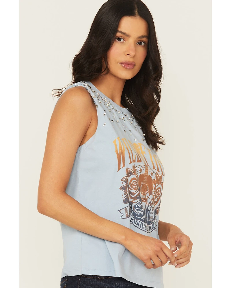 Idyllwind Women's Wild Fire Embellished Sleeveless Graphic Tank