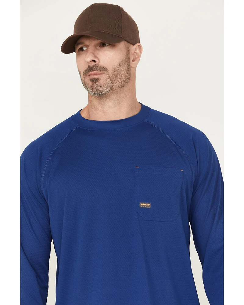 Ariat Men's Rebar Heat Fighter Work Hard Long Sleeve Pocket Shirt