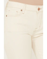 Mia and Moss Women's Antique Mid Rise Kick Flare Stretch Jeans