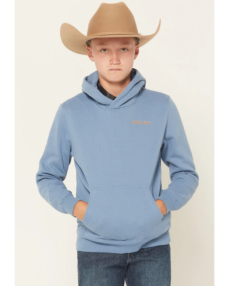 Ariat Boys' Logo Valley Graphic Hooded Sweatshirt