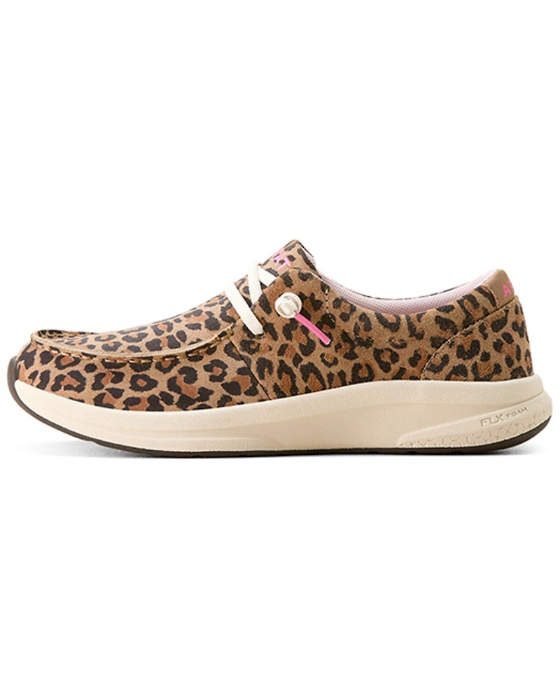 Ariat Women's Leopard Print Buckeye Casual Shoes - Moc Toe