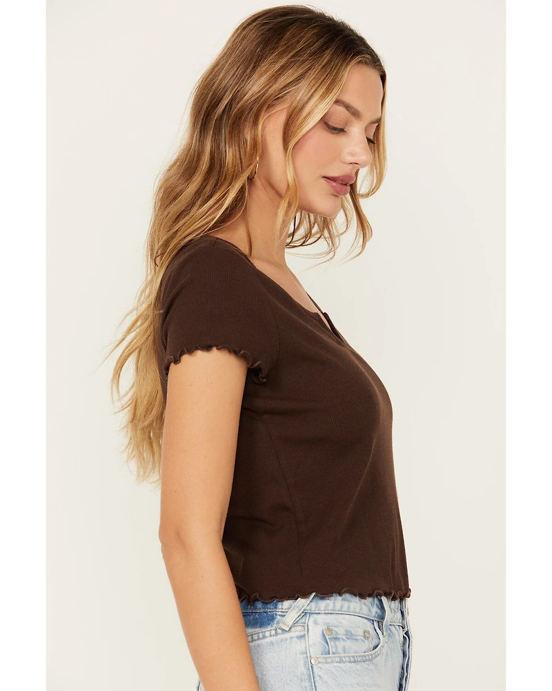 Cleo + Wolf Women's Ribbed Baby Tee