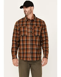 Lucky Brand Workwear Men's Framework Plaid Print Long Sleeve Button-Down Flannel Work Shirt