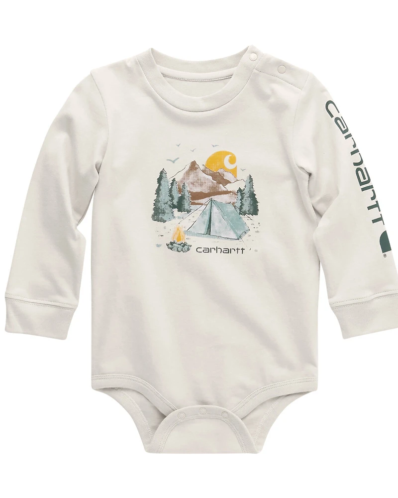 Carhartt Infant Boys' Camping Logo Long Sleeve Onesie