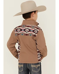 Rodeo Clothing Boys' Southwestern Print Softshell Jacket