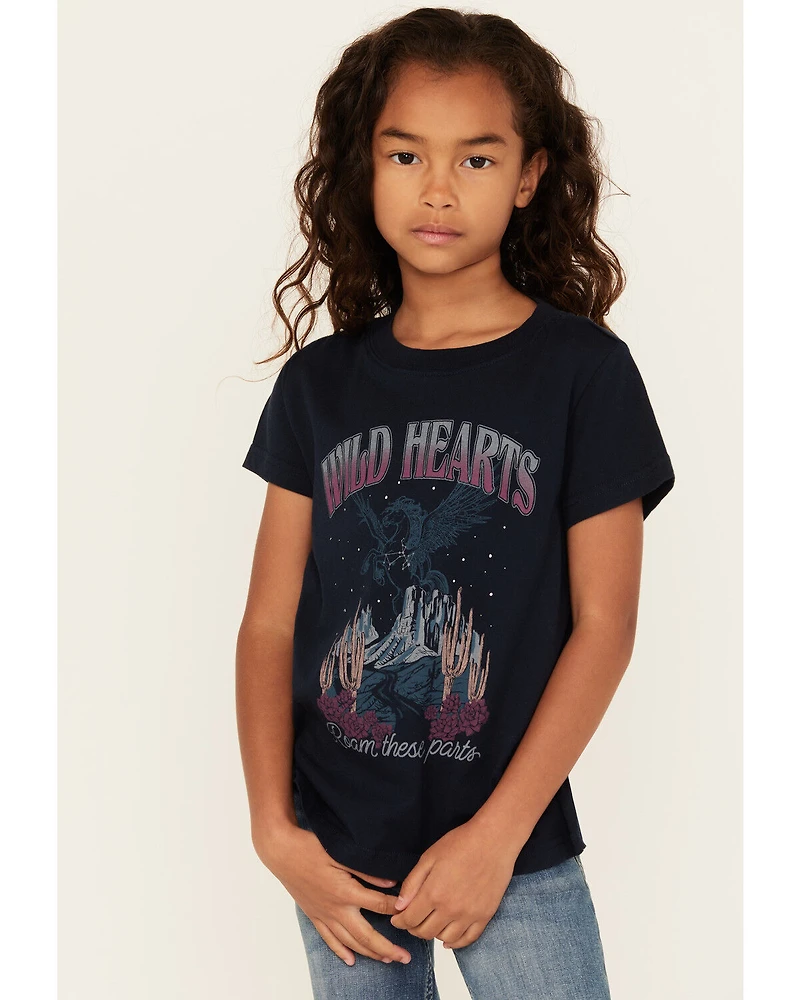 Shyanne Girls' Wild Hearts Short Sleeve Graphic Tee