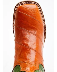 Dan Post Men's Camel Eel Exotic Western Boots - Broad Square Toe