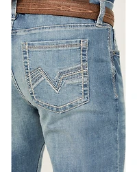 Cody James Men's Bandera Wash Wyatt Slim Bootcut Stretch Denim Jeans