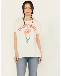 Free People Women's California State Flower Short Sleeve Graphic Tee