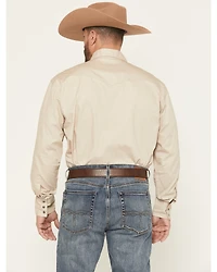 Roper Men's Solid Poplin Long Sleeve Snap Western Shirt