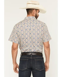 Cody James Men's High Plains Southwestern Print Short Sleeve Snap Western Shirt
