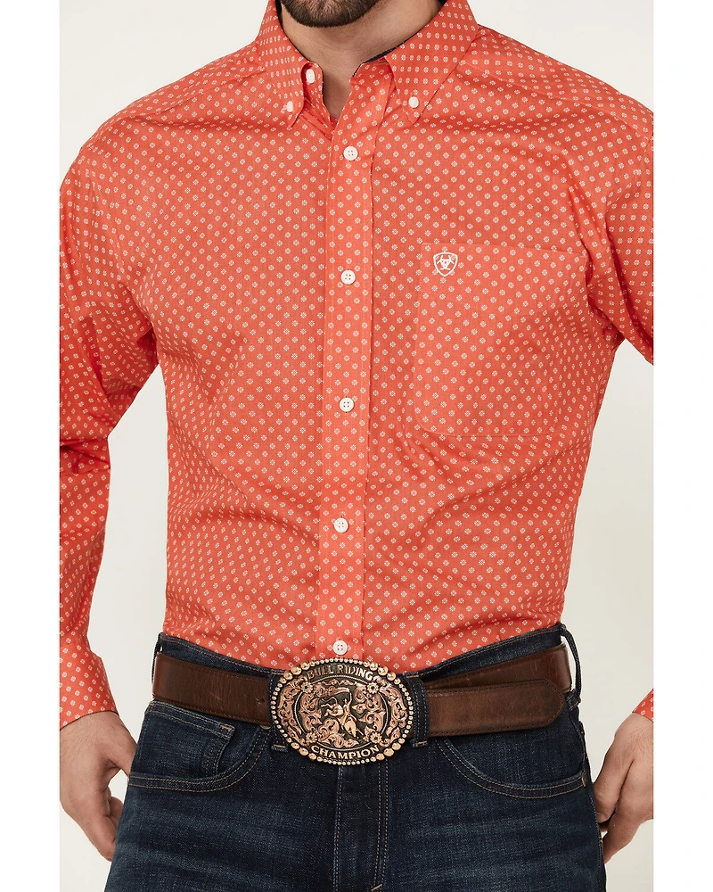 Ariat Men's Wilkie Geo Print Long Sleeve Button-Down Western Shirt