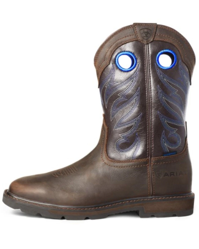 Ariat Men's Brown Groundwork Western Work Boots - Soft Toe