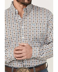 Cinch Men's Geo Print Long Sleeve Button-Down Western Shirt