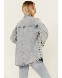 Blue B Women's Denim Patches Jacket