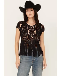 Shyanne Women's Hand Macrame Fringe Top