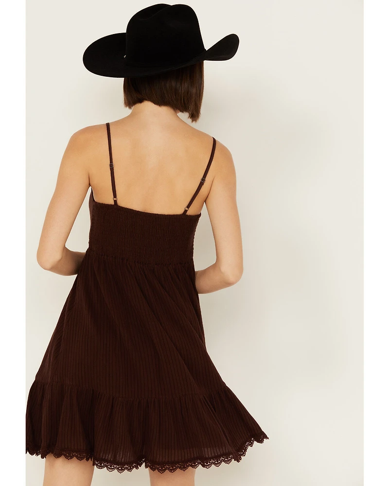 Shyanne Women's Crochet Trim Mini Dress