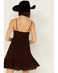 Shyanne Women's Crochet Trim Mini Dress