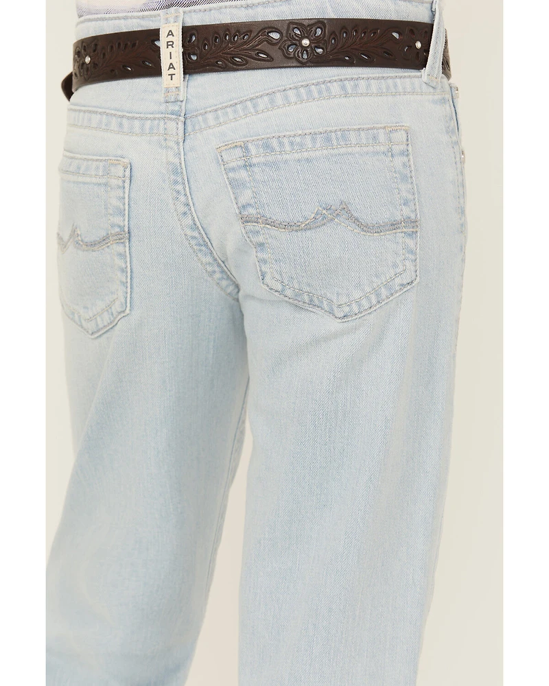 Ariat Girls' Light Wash Trouser Stretch Denim Jeans