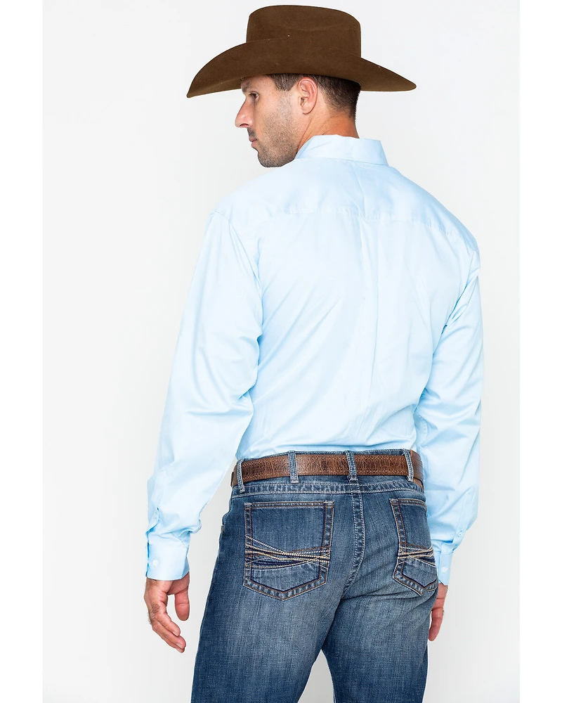 Cinch Men's Tencel Mini Striped Long Sleeve Button-Down Western Shirt