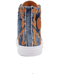 Dingo Women's Denim Western Stitched High-Top Sneakers