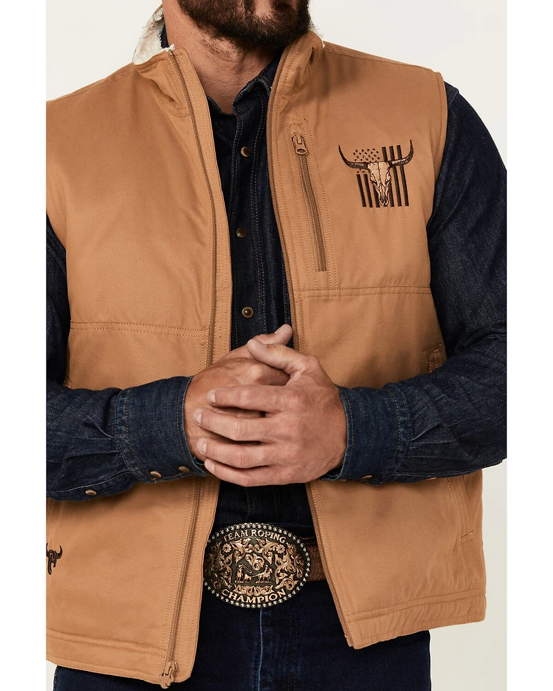 Cowboy Hardware Men's Embroidered Conceal Carry Softshell Vest