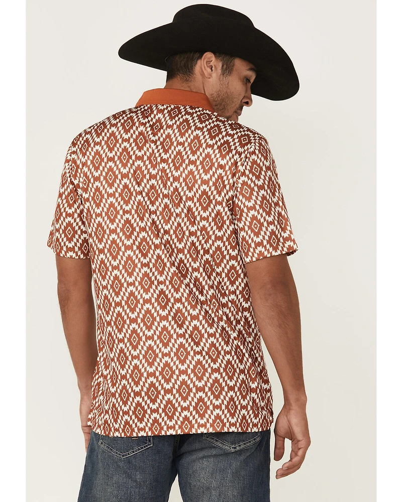 RANK 45® Men's Crossfire Southwestern Print Short Sleeve Polo