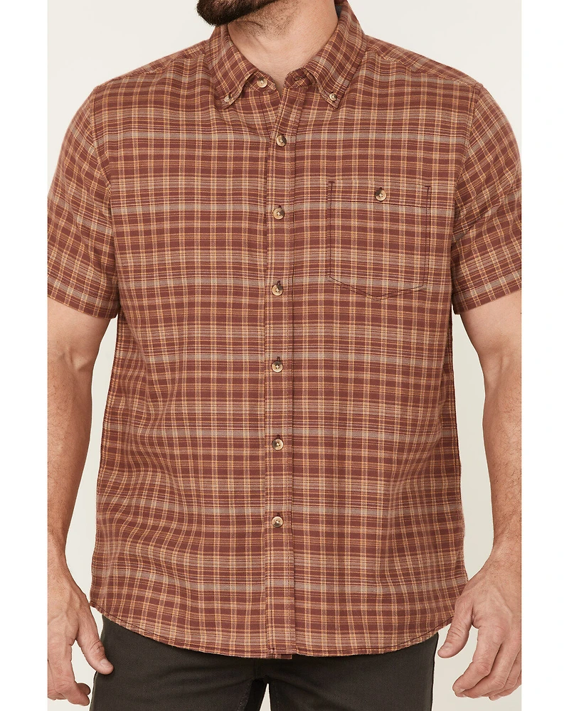 North River Men's Cozy Cotton Small Plaid Short Sleeve Button-Down Western Shirt