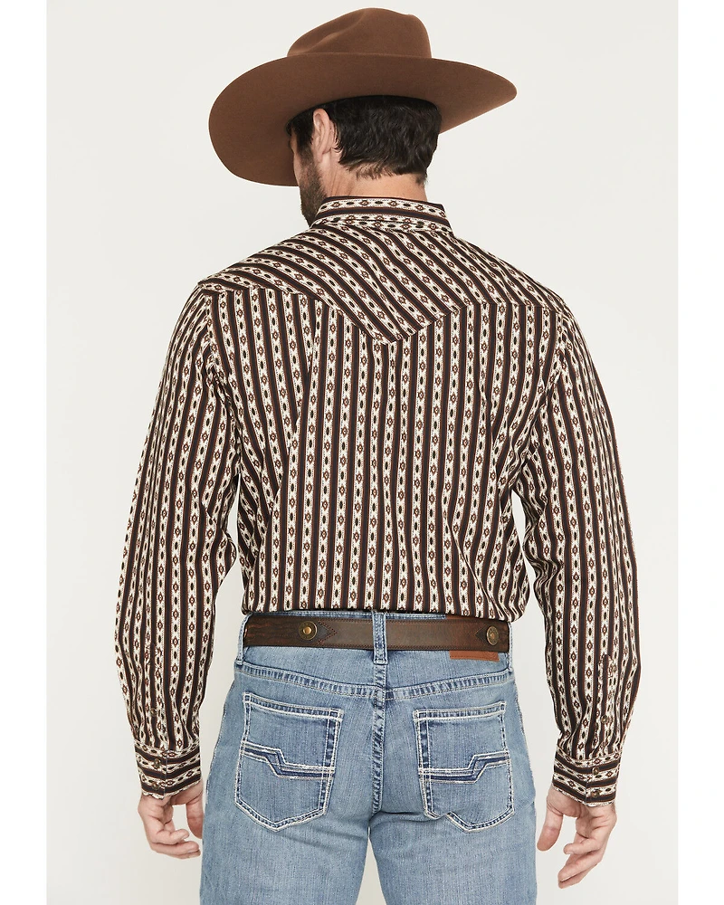 Cody James Men's Cowboys Legacy Southwestern Striped Long Sleeve Snap Western Shirt
