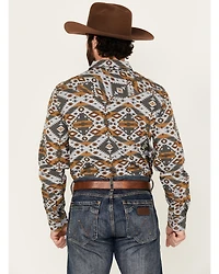 Cody James Men's Buckle Up Southwestern Print Long Sleeve Snap Western Shirt