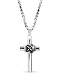 Montana Silversmiths Men's Rope Wrapped Cross Necklace