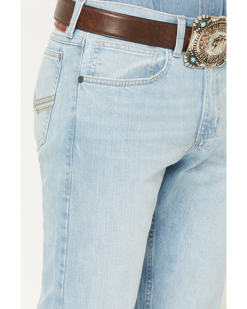 Wrangler Retro Men's 42MWx 20X Light Wash Bootcut Stretch Denim Jeans