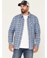 Flag & Anthem Men's Willcox Vintage Wash Plaid Print Long Sleeve Button Down Shirt