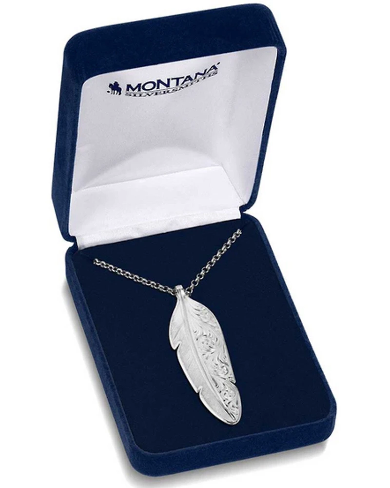 Montana Silversmiths Women's Love You More Feather Necklace