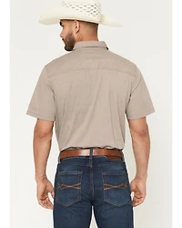 RANK 45® Men's Canyon Echo Micro Geo Print Short Sleeve Button-Down Stretch Western Shirt