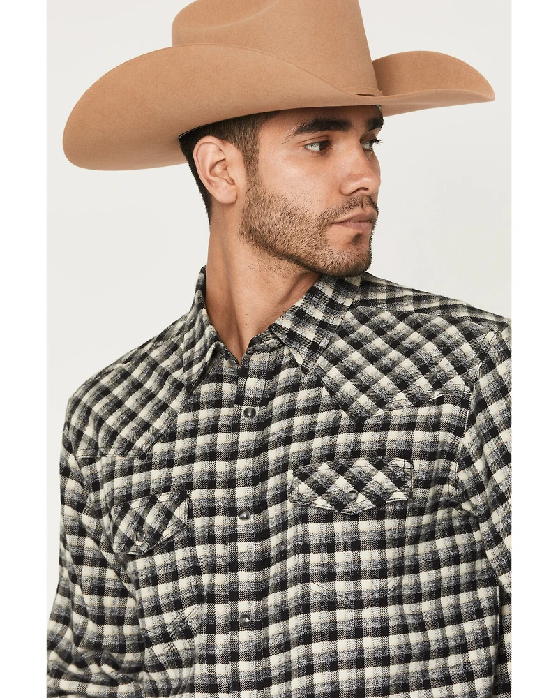 Cody James Men's Ozark Highlands Plaid Print Long Sleeve Snap Flannel Shirt