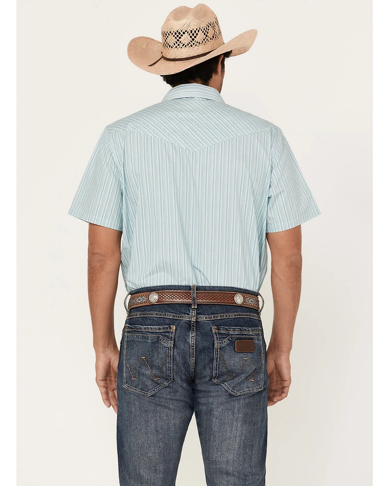 Cody James Men's Agua Dulce Striped Short Sleeve Snap Western Shirt