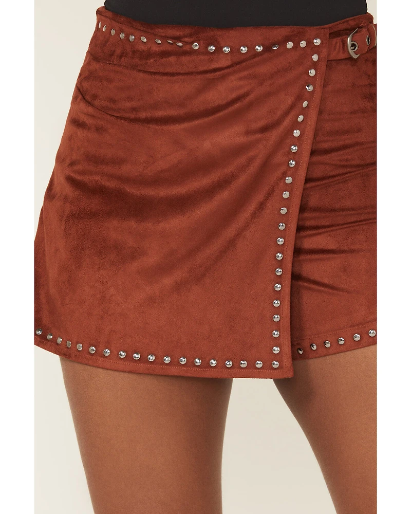 Rock & Roll Denim Women's Micro Faux Suede Skort