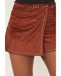 Rock & Roll Denim Women's Micro Faux Suede Skort