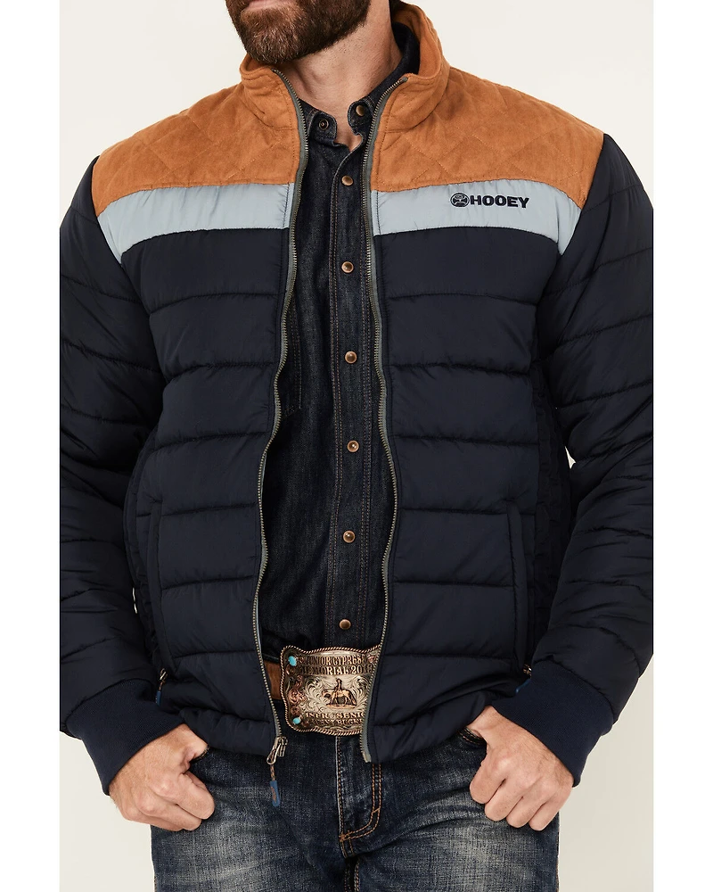 Hooey Men's Colorblock Packable Puffer Jacket